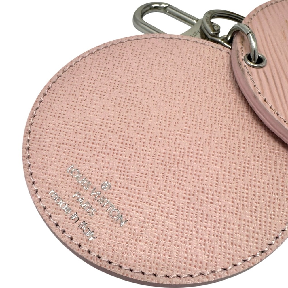 ❌SOLD❌ Louis Vuitton Pink Rose Ballerine Epi Leather Mirror Bag Charm Key Ring - Picture 2 of 6